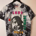 Poetic Justice Love Loyalty Unity Chemistry T Shirt Tie Dye Blue White Medium M Photo 7