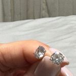 14k solid gold round cut moissanite studs Photo 3