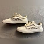 Vans White Old Skool x Authentic GG Fabric Custom Handmade Shoes Photo 2