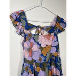 Band of Gypsies  Boho Cottagecore Coastal Grandma Sorority Blue Floral Dress XS Photo 1