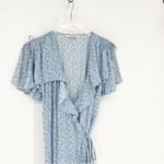 & Other Stories & Other Stories Floral Wrap Midi‎ Dress 10 Blue Photo 4