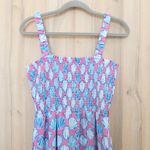 Simply Southern  Womens Dress Size M Pink Blue Shell Print Beachy Coastal Resort Photo 1