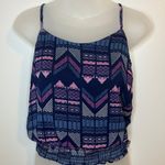 Love, Fire Blue Geo Print Tank Photo 0