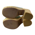 Lulus  Ervyn Women's Mint Green Suede Raffia Platform Slip On Slide Sandals Sz 8 Photo 3