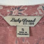 Lucky Brand  V-Neck Pink Blue 3/4 Sleeve Shirt Size Small GUC #6549 Photo 5