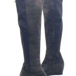 Stuart Weitzman  gray wedge boots otk 7 $450 Y2k spring boho suede  party formal Photo 0