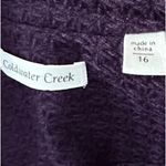Coldwater Creek Womens Deep Purple Lined Zip Pocket Blazer Professional Chic Photo 4