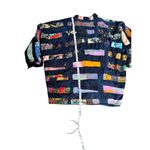 NATIVEWEAR DESIGNS Oversized Bohemian Lagenlook Applique Patchwork Jacket Blue Size M Photo 8