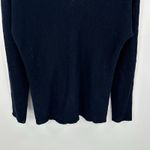 Vince Black Linen V Neck Mesh Knit Sweater Top Long Sleeves Women's XS Photo 2