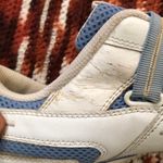 Skechers 2000s White Blue cream Strappy genuine leather sneakers trainers velcro closure-US Women 8 Photo 5