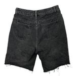 Momokrom  Women's Black High Rise Distressed Cut Off Hem Denim Shorts Size 28" Photo 1