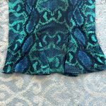 Roberto Cavalli Snake Print Form Fitting Dress Blue Green 38 Photo 5