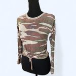 US vintage camo long sleeve top Size Small Brown Photo 4