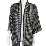 Max Studio NEW  Kimono Black White Top Light Jacket Beach Cover up Boho Sz S Photo 0