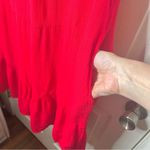 Evelyn Flutter Sleeve Casual Cherry Red Ruffle Tiered Mini Dress Has Pockets L Red Size L Photo 5