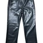 Grey Lab Faux Leather Straight Leg Pants Black Size M Photo 0