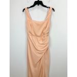 Lulus NEW  Red Carpet Romance Peach Satin Square Neck Maxi Dress Formal Medium Photo 5