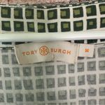 Tory Burch Paris Silk Sheath Dress V Neck Women’s Medium Green Geometric Print Photo 5