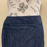 Larry Levine Blue Denim Ruffle Skirt Size 8 Photo 3