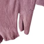 SO  Long Sleeve Open Front Long Cardigan Mauve Pink Hooded Side Slit Size Small Photo 4