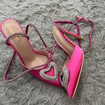 Akira New  Pink Satin Heels Size 7.5 Photo 0