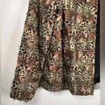 Chico's NWT Chico’s Women’s Size 1 (Medium/Size 8) Silk Open Front Jacket Animal Print Photo 8