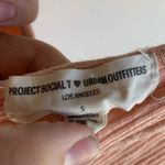 Urban Outfitters  Peach Ribbed Lace Up Side Cropped Tank Top Photo 2