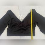 Windsor NWT Sheer Cropped Crossover V-Neck Long Sleeve Top Photo 11