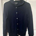 Christine Alexander blue rhinestone button hoodie Photo 0