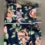 Sequin Hearts  Strapless Navy Floral Dress Photo 6