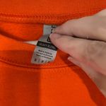 Gildan  Orange Crewneck Men's Sweater Photo 2