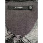 Tahari Bomber Flight Jacket  Pintuck Size M Lightweight Chambray Western Casual Photo 5