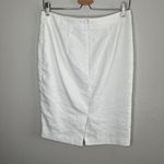 Ann Taylor White Linen Blend Pencil Skirt Size 6 Business Casual Photo 6