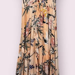 Jaase Peach Floral Flutter Maxi Dress Small Photo 0