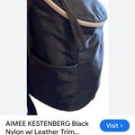 Aimee Kestenberg  Black Nylon Backpack with‎ Gold Accents Photo 3