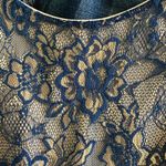 Forever 21 Lace Tulle Size Small Navy Blue Prom or Homecoming Dress Photo 6