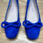 Gianni Bini Royal Blue Double Bow Blue Suede Leather Ballet Flats Photo 2