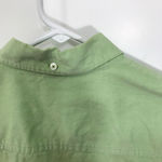 J Crew Women’s Green Cotton Button Down Shirt Blouse Small Slim Fit Photo 3