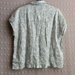 C&C California  100% Linen Tropical Print Short Sleeve Button Up Sz L Grey Photo 1