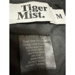 Tiger Mist Black Long Sleeve Ruffle Ruched Tie Back Blouse Crop Top Size M Photo 2