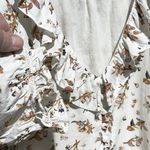 Madewell  Women’s Ivory Floral Reef Ruffle Mini Trapeze Pocket Dress Photo 6