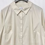 Denim & Co New Button Side High Low Hem Long Sleeve Shirt Stone Khaki Size 3X Photo 2