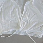 ZARA  Elegant White Tie-Front Crop Top Blouse Size S Photo 1
