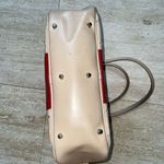 Tosca Blu Leather Purse Handbag Made In Italy red Tan Perforated Corners‎ Photo 4