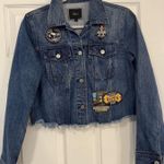 Rails  Personalized Denim Jacket Small Blue Western Patches Cowboy Rodeo Cowgirl Photo 0