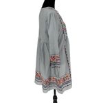 NWT Made with Love Womens Striped Tassel Tie Neck Tunic Dress Blue White Small Photo 2