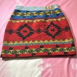Bum Equipment 90's Southwestern Wool Blend B.U.M. Equipment Denim Mini skirt Size 13 Vintage Photo 11