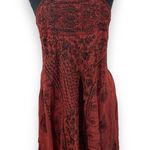 Vintage Step In Style Red & Black Embroidered Dress Size XS Photo 0