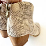 Beast Fashion LA Reptile Print Ankle Boot Women’s Size‎ 5.5 Bootie Western Look Gray Photo 6