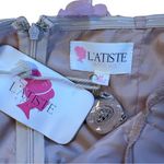 L'ATISTE L’ATISTE by Amy 3D Floral Tulle Strapless Maxi Gown Nude/Blush Sz M NWT Photo 3